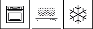 All pieces manufactured in fine stoneware have high thermal shock resistance,
withstanding temperature variations between -20ºC and 250ºC (0ºF to 500ºF). The maximum thermal variation advised is 180ºC. It can be safely used in the oven,
microwave, and freezer. As a precaution, you should avoid placing pieces straight from
the oven on to a cold surface. Do not use over a direct flame or under direct heat..